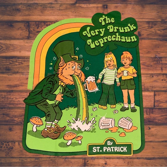 Steven Rhodes Very Drunk Leprechaun Halloween Saint Patrick’s Day Shirt - Picture 2 of 6
